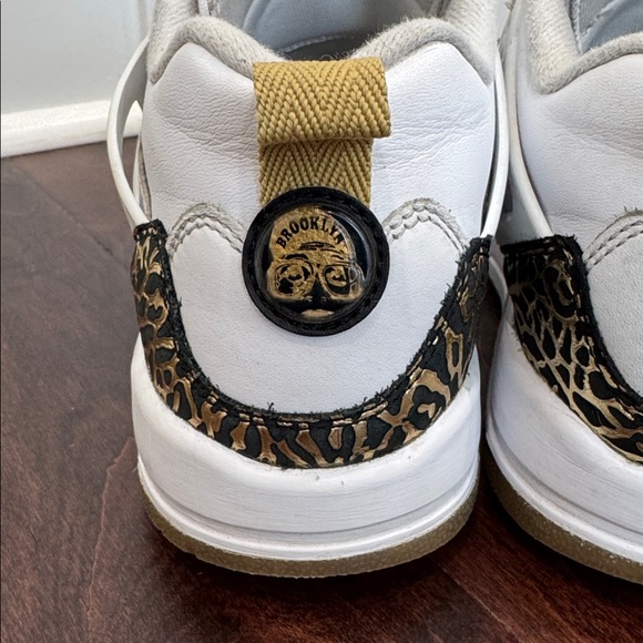 Jordan Spizike Low White Metallic Gold Shoes Sneakers sz 6.5 Youth Brooklyn 40a - Picture 13 of 16